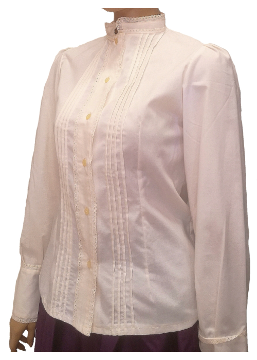 Camisa Casera Mujer con Puntillas Beige - TRAJES REGIONALES