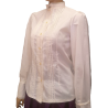 Camisa Casera Mujer con Puntillas Beige - TRAJES REGIONALES
