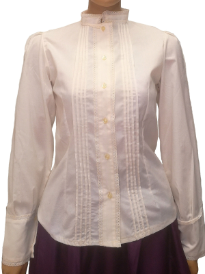 Camisa Casera Mujer con Puntillas Beige - TRAJES REGIONALES