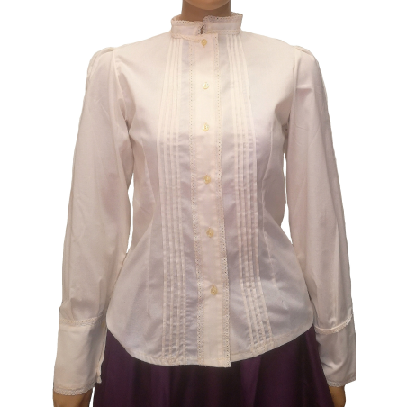 Camisa Casera Mujer con Puntillas Beige - TRAJES REGIONALES