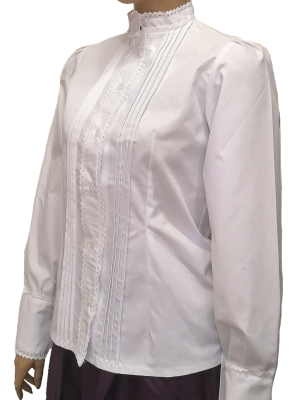 Camisa Casera Mujer con Puntillas Blanca - TRAJES REGIONALES