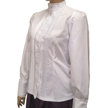Camisa Casera Mujer con Puntillas Blanca - TRAJES REGIONALES
