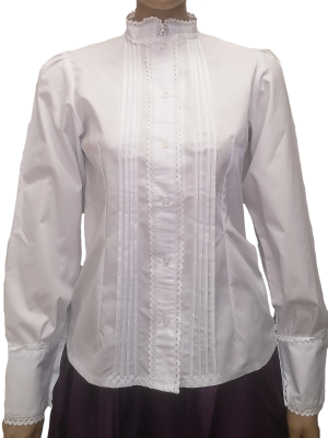 Camisa Casera Mujer con Puntillas Blanca - TRAJES REGIONALES