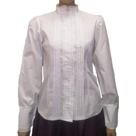 Camisa Casera Mujer con Puntillas Blanca - TRAJES REGIONALES