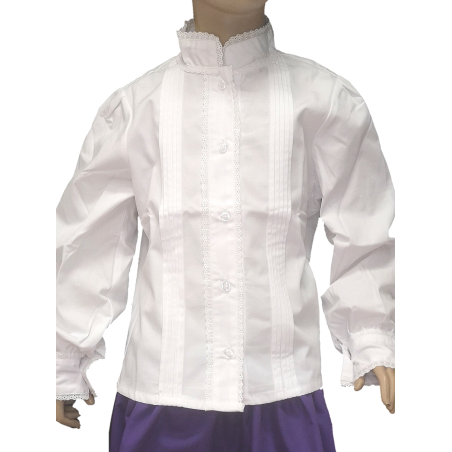 Blusa Casera Blanca Niña Txindoki - TRAJES REGIONALES