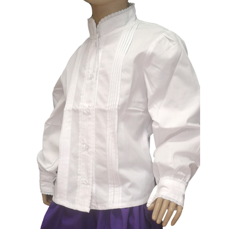 Blusa Casera Blanca Niña Txindoki - TRAJES REGIONALES