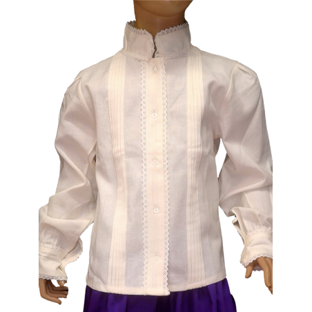 Blusa Casera Beige Niña Txindoki - TRAJES REGIONALES