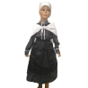 Conjunto Casera Infantil Flores Negro - Trajes Neska - Baserritarra Niña