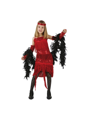 Disfraz de Charleston Rojo Infantil - Disfraces de Años 20 para Niña