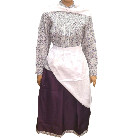 Conjunto Casera Mujer Morado Oscuro Laida - Trajes Neska o Baserritarra Mujer
