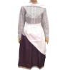 Conjunto Casera Mujer Morado Oscuro Laida - Trajes Neska o Baserritarra Mujer