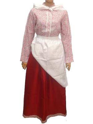 Conjunto Casera Mujer Granate Oscuro Laida - Trajes Neska o Baserritarra Mujer