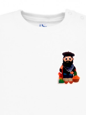 Body Blanco Olentzero Bebe - Trajes Vascos Bebe