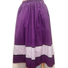 Falda Casera Morada con Flores - Inicio