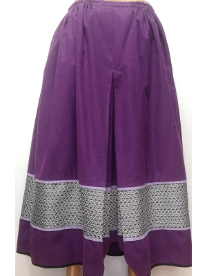Falda Casera Morado Tablon Bicolor - Faldas Regionales, Enaguas y Pololos