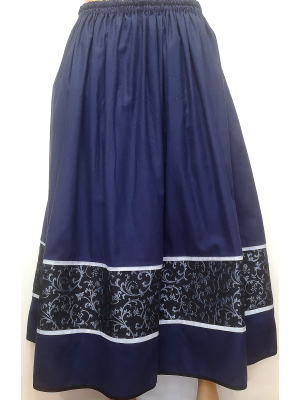 Falda Casera Azul Tablon Bicolor - Faldas Regionales, Enaguas y Pololos