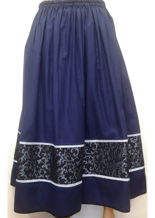 Falda Casera Azul Tablon Bicolor - Faldas Regionales, Enaguas y Pololos