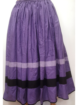 Falda Casera Morado Bies Lila y Negro - Inicio