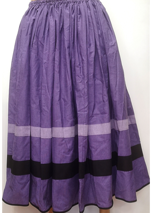 Falda Casera Morado Bies Lila y Negro - Inicio