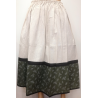 Falda Casera Beige y Verde Oscuro Araotz - Faldas Regionales, Enaguas y Pololos