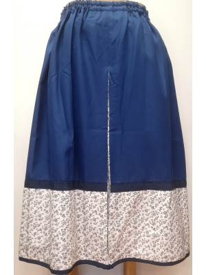 Comprar Falda Casera Azul Oscuro y bies flores Araotz - Faldas Regionales, Enaguas y Pololos