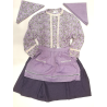 Conjunto Casera Flores Morado Lisa - Trajes Neska - Baserritarra Niña