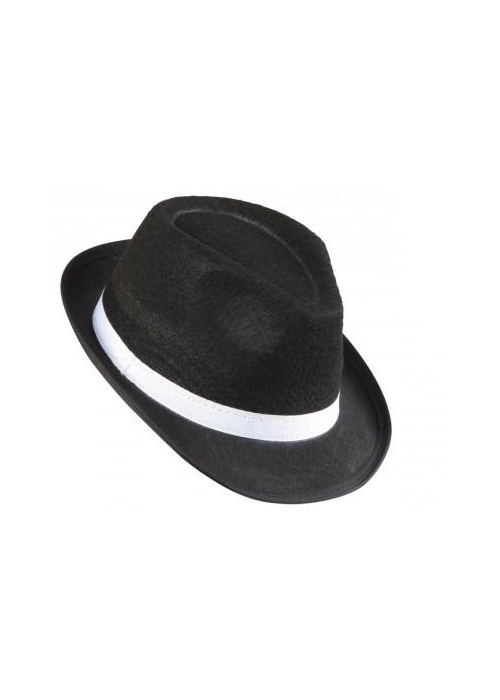 Sombrero Gangster Negro - Complementos años 20