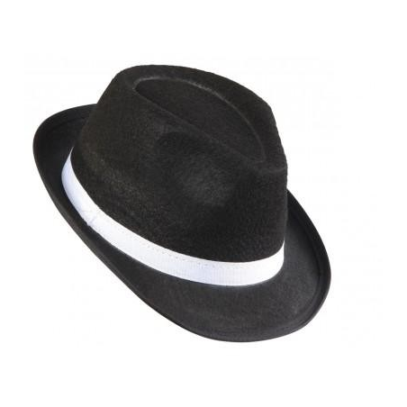 Sombrero Gangster Negro - Complementos años 20