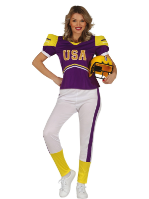 Disfraz de Jugadora de Rugby Morado - Disfraces de Deporte para Mujer