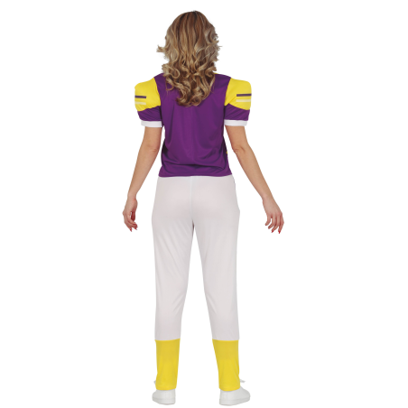 Disfraz de Jugadora de Rugby Morado
