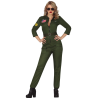 Disfraz de Aviadora Verde - Disfraces Militares Adultos