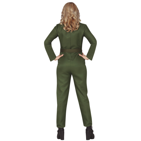 Disfraz de Aviadora Verde - Disfraces Militares Adultos