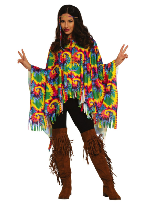 Disfraz de Hippie Mujer Poncho - Disfraces de Hippie para Mujer