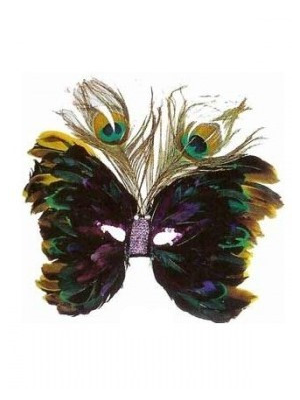 Comprar Antifaz Plumas Pavo Real - Mascaras y Antifaces