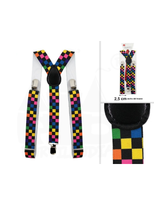 Comprar Tirantes de Cuadros Multicolor - Cinturones y Tirantes