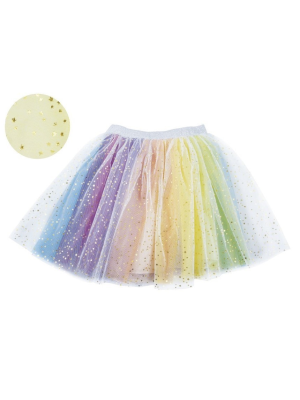 Tutu Multicolor Purpurina Estrellitas 30cm - Faldas y Pantalones