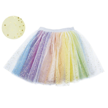 Tutu Multicolor Purpurina Estrellitas 40cm