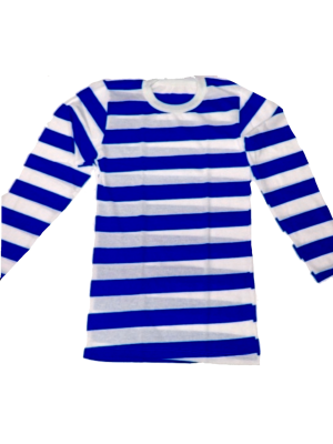 Camiseta de Rayas Azul y Blanca - Chaquetas y Camisetas