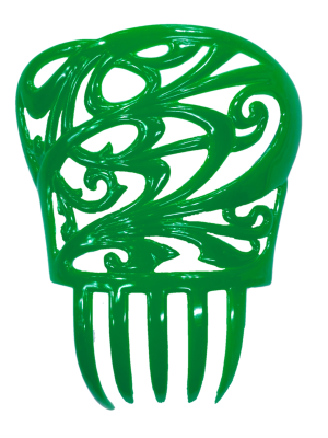 Peineta de Sevillana Pequeña Verde - Flores y Peinetas de Flamenca