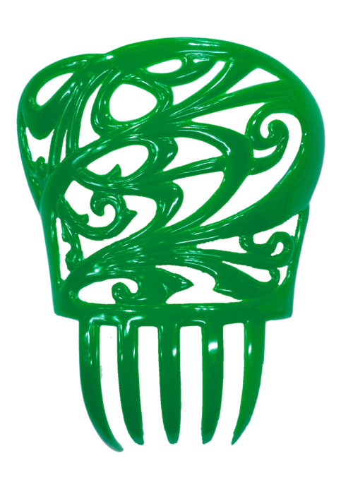 Peineta de Sevillana Pequeña Verde - Flores y Peinetas de Flamenca