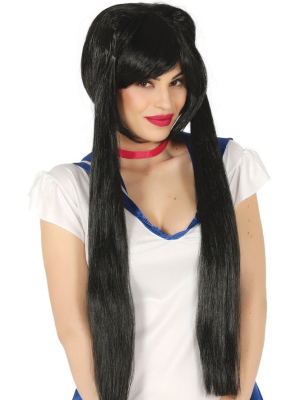 Peluca Anime coletas Morena - Pelucas Cosplay