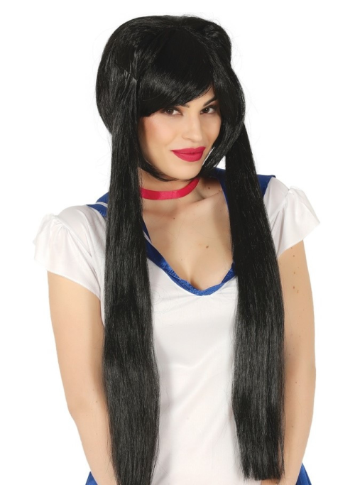 Peluca Anime coletas Morena - Pelucas Cosplay
