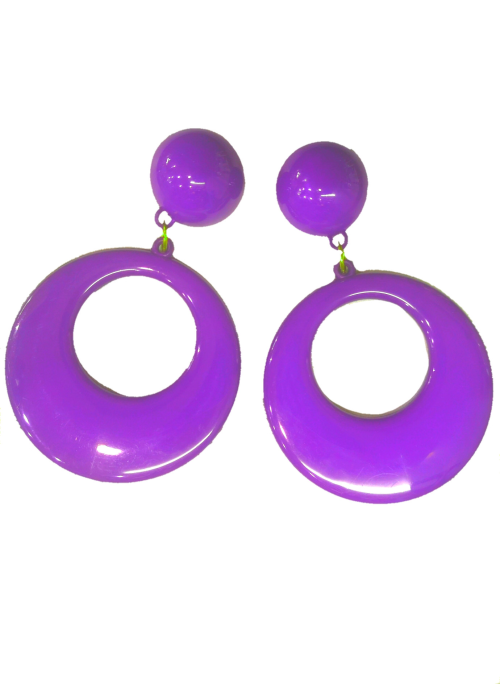 Pendientes de Aro Grandes Morado - Pendientes, Collares y Pulseras
