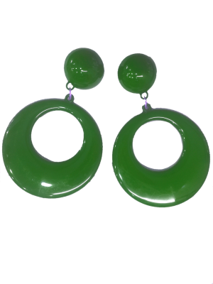Pendientes de Aro Grandes Verde - Pendientes, Collares y Pulseras