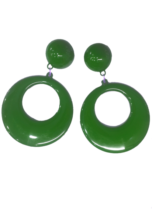 Pendientes de Aro Grandes Verde - Pendientes, Collares y Pulseras