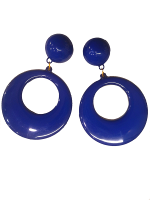 Pendientes de Aro Grandes Azul - Pendientes, Collares y Pulseras