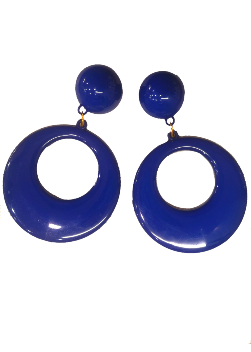 Pendientes de Aro Grandes Azul - Pendientes, Collares y Pulseras
