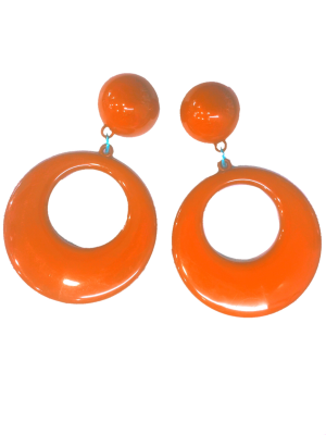 Pendientes de Aro Grandes Naranja - Pendientes, Collares y Pulseras
