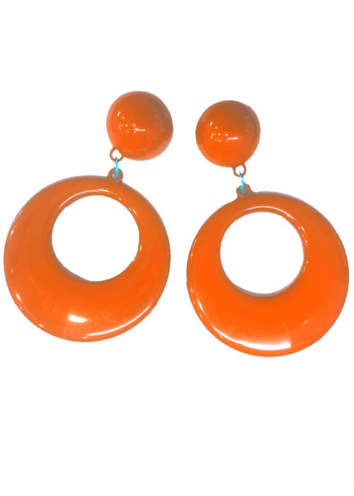 Pendientes de Aro Grandes Naranja - Pendientes, Collares y Pulseras