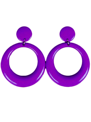 Pendientes de Aro Pequeño Morado - Pendientes, Collares y Pulseras